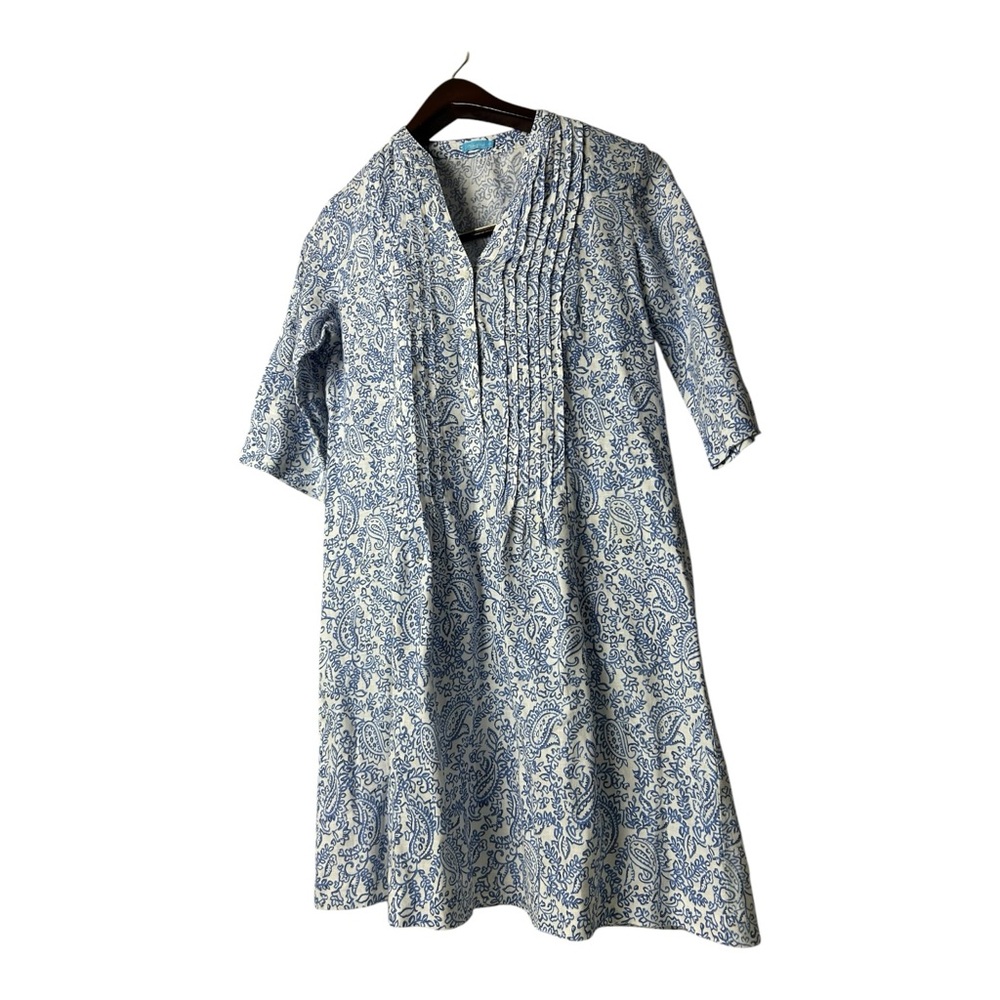 J. McLaughlin Blue Riviera 100% Linen Dress
paisley pintuck Dress size XS - Picture 6 of 9